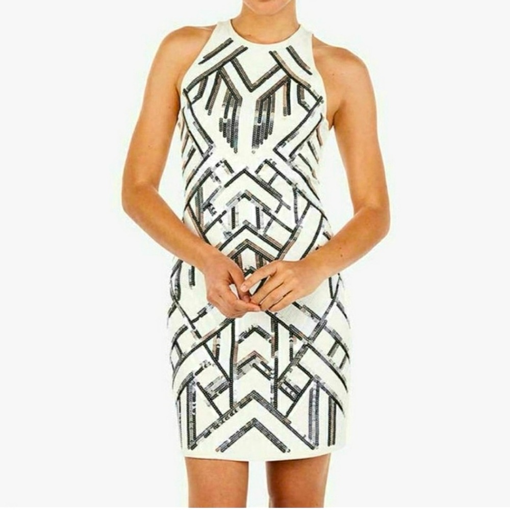 NWT EXPRESS Sequin Tank Mini Sheath Dress 🤍🖤